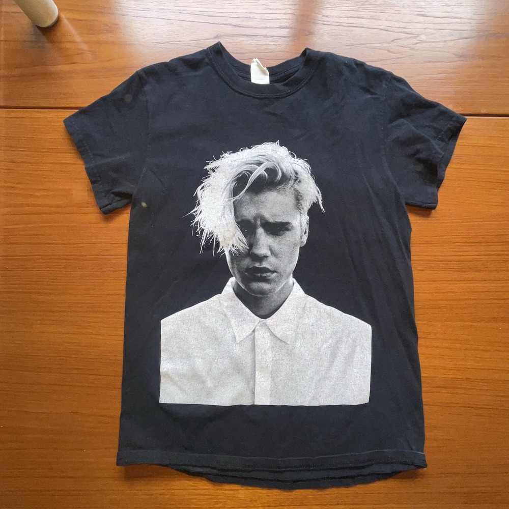 Justin Bieber Purpose World Tour 2016 Mens Black Graphic Concert T-Shirt Size S